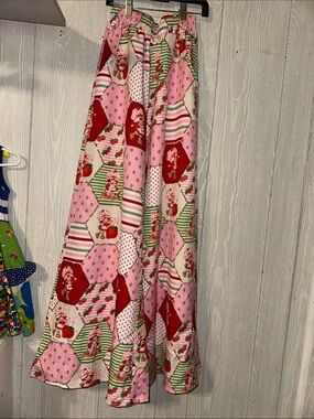 Girls' Pink Strawberry 12 wide leg